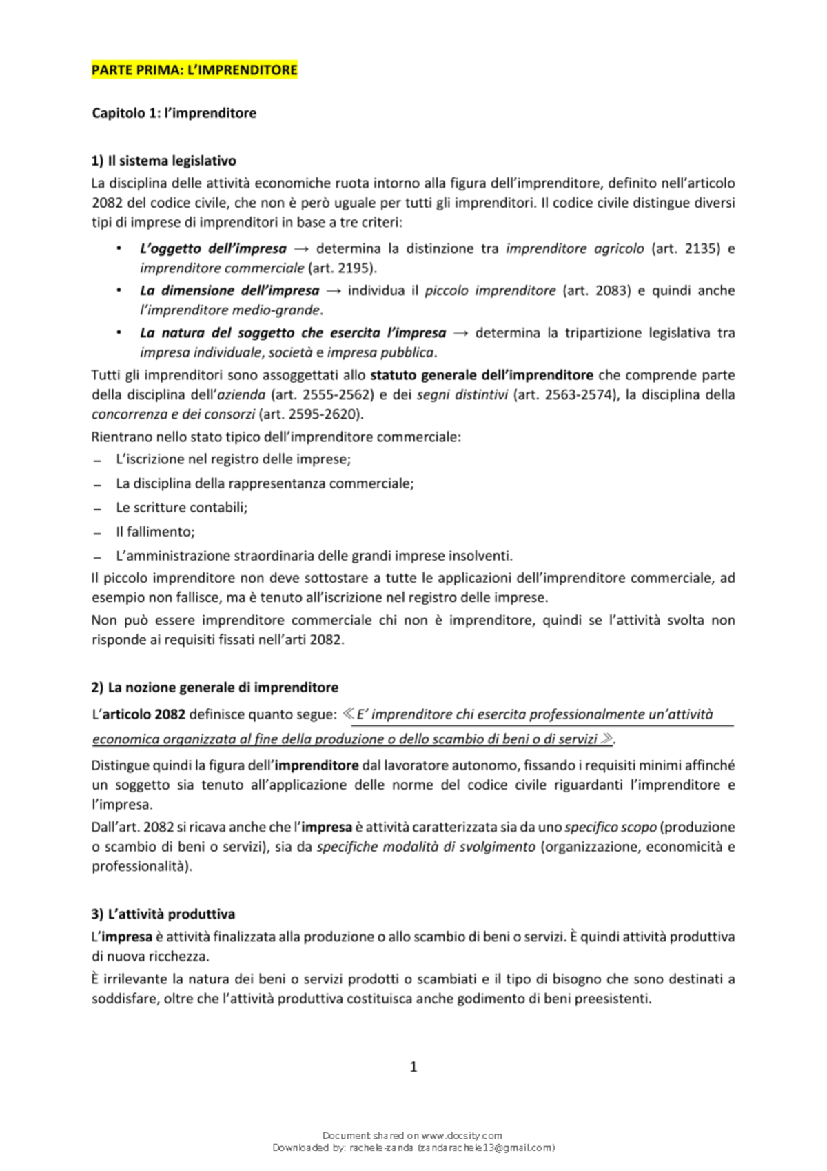 Dispensa Di Diritto Commerciale - Document Shared On Docsity 2 Non è ...