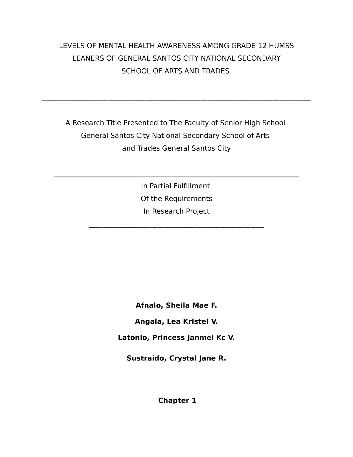 levels-of-mental-awareness-of-grade-12-leaners-of-general-sa1-levels