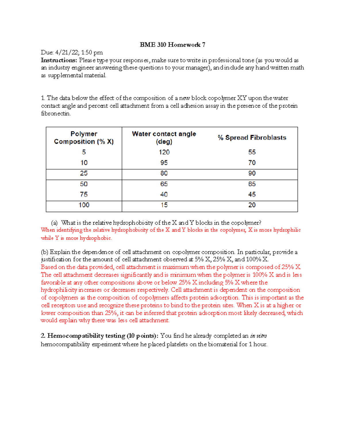 bme 3 week 8 homework