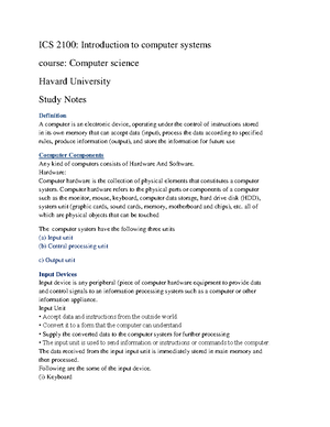 FORM ONE Computer Notes - COMPUTER FORM 1 NOTES Page | 2 FOR: Form 2, 3 ...