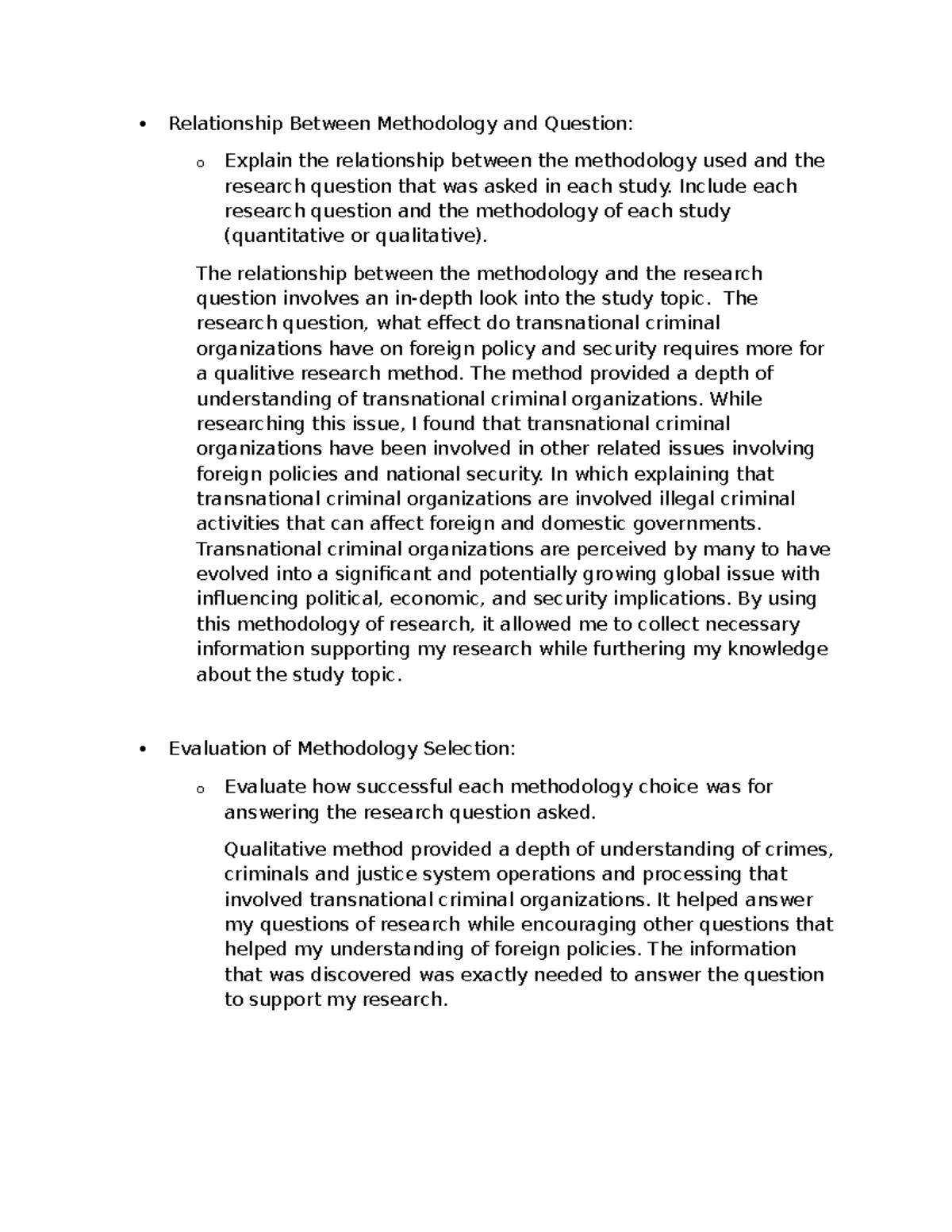 3-1 Journal-Choosing Methodologies - Relationship Between Methodology ...