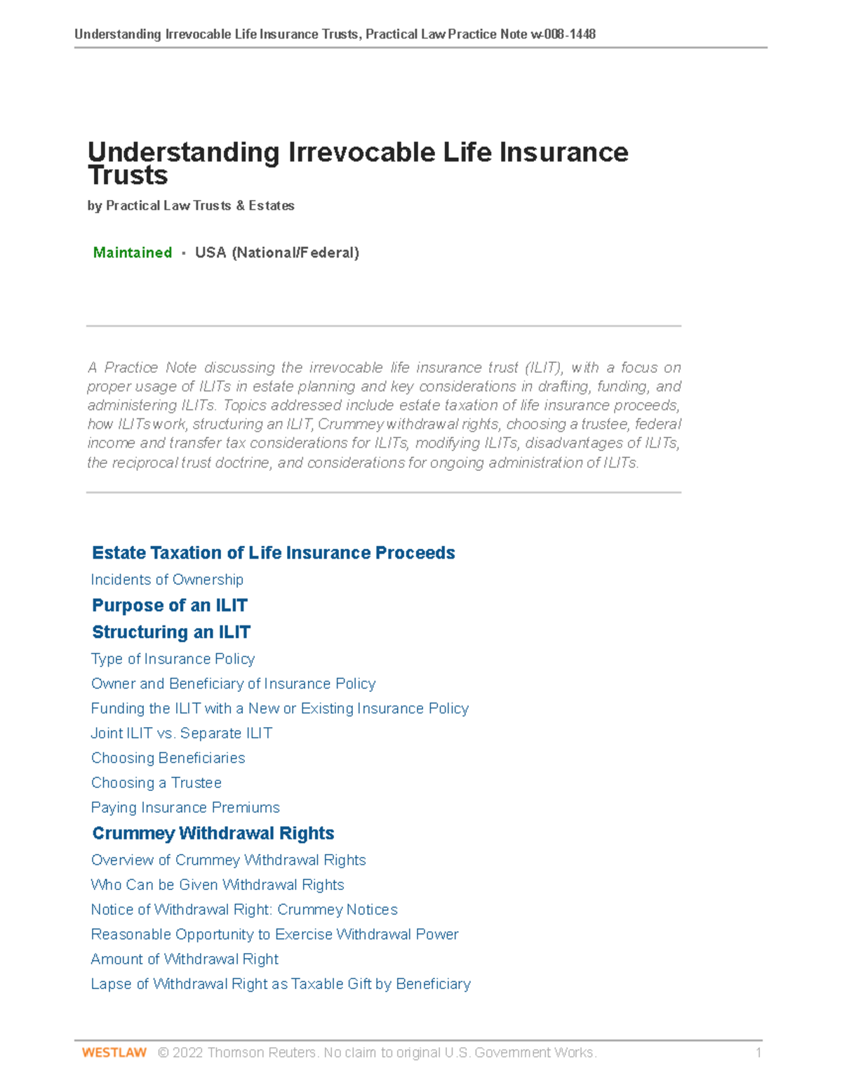 Understanding Irrevocable Life Insurance Trusts - Understanding ...