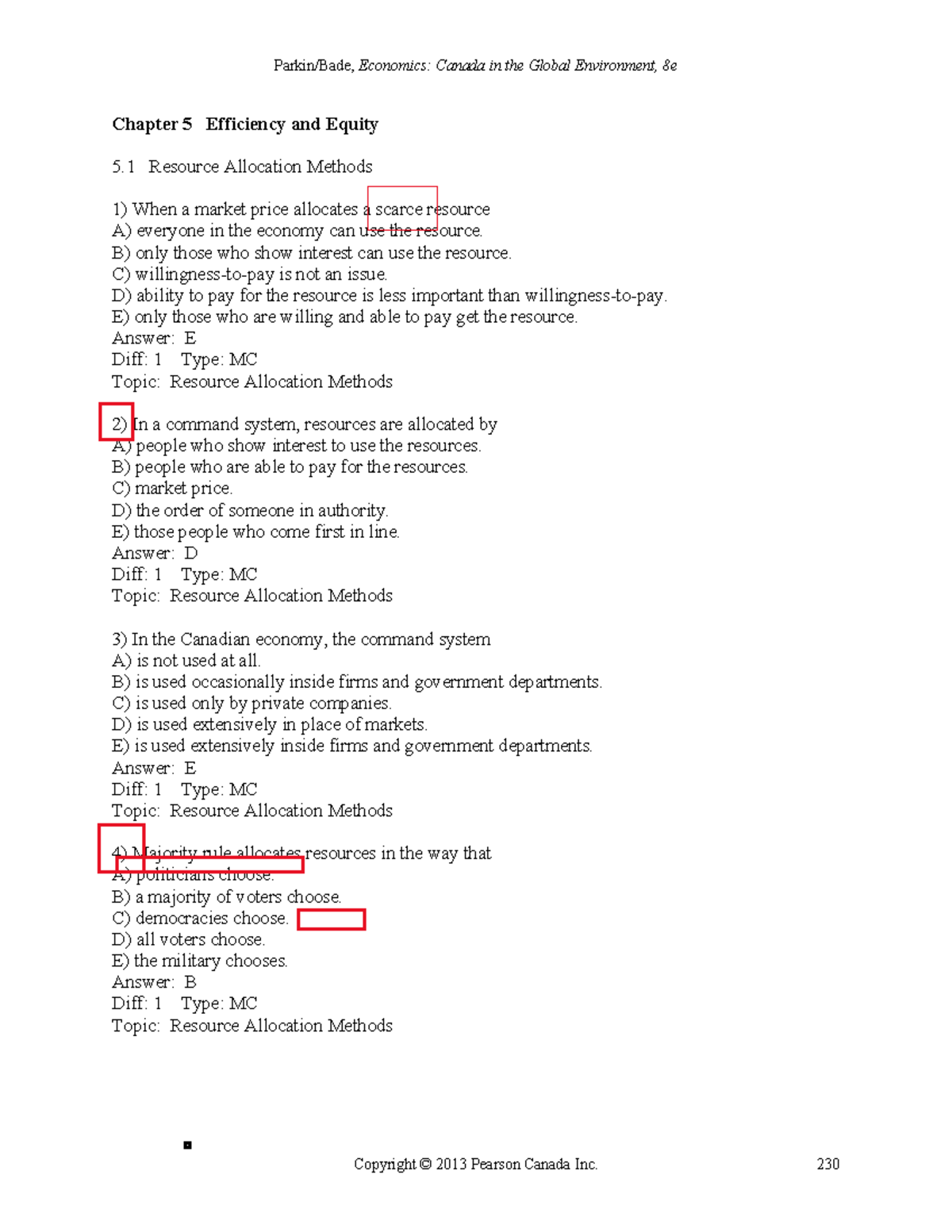 Parkin 9e tif chapter 5 efficiency and equity notes chapter 5