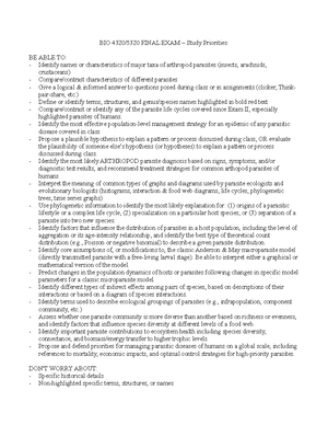 Protozoan Parasites 2 Study Guide / Raffel - Bio 4321 Medical ...