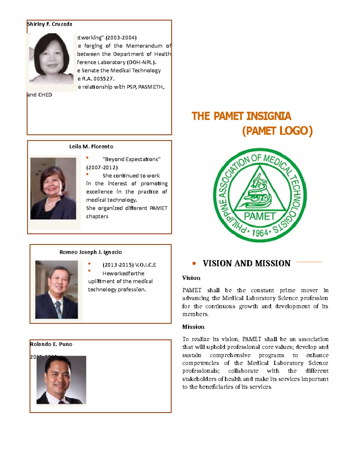 THE Pamet Insignia PMLS 2 Summary PART 6 Leila M. Florento "Beyond