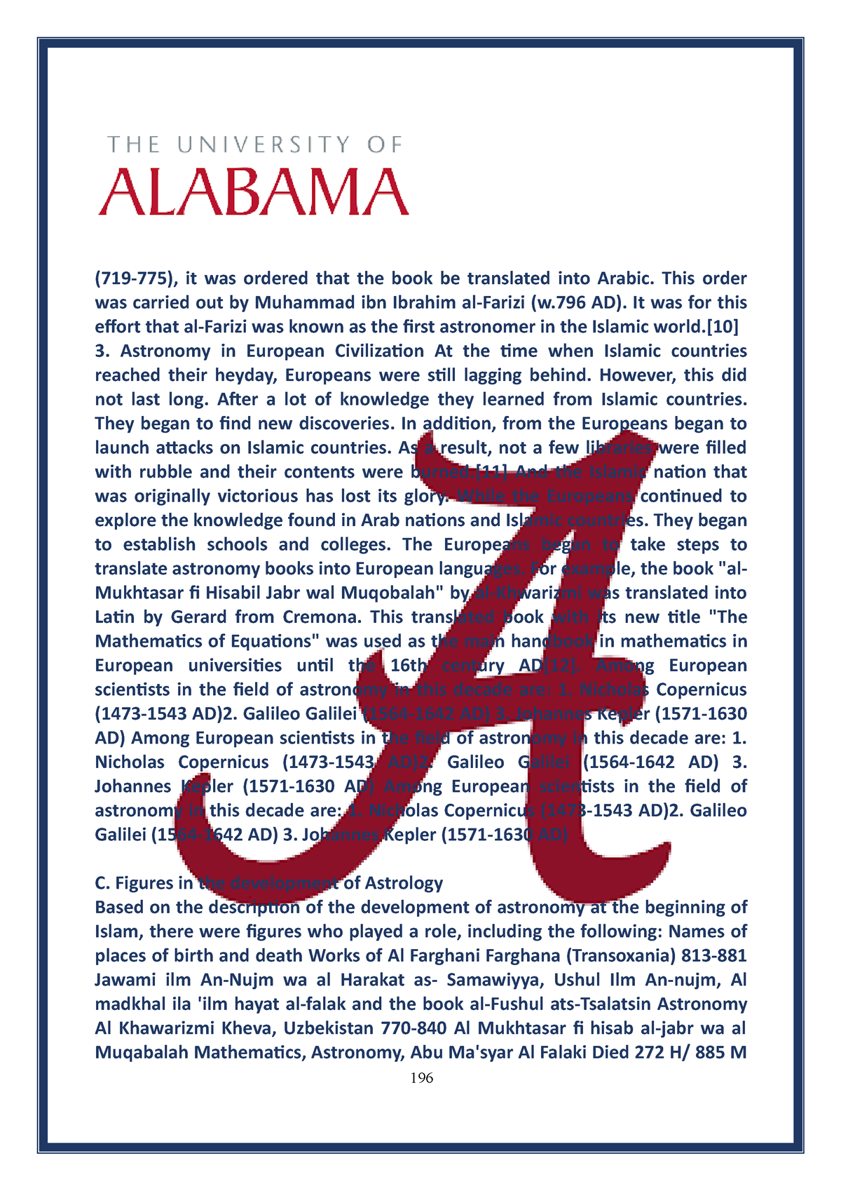 The University Of Alabama Studies Material (40) - (719-775), It Was ...