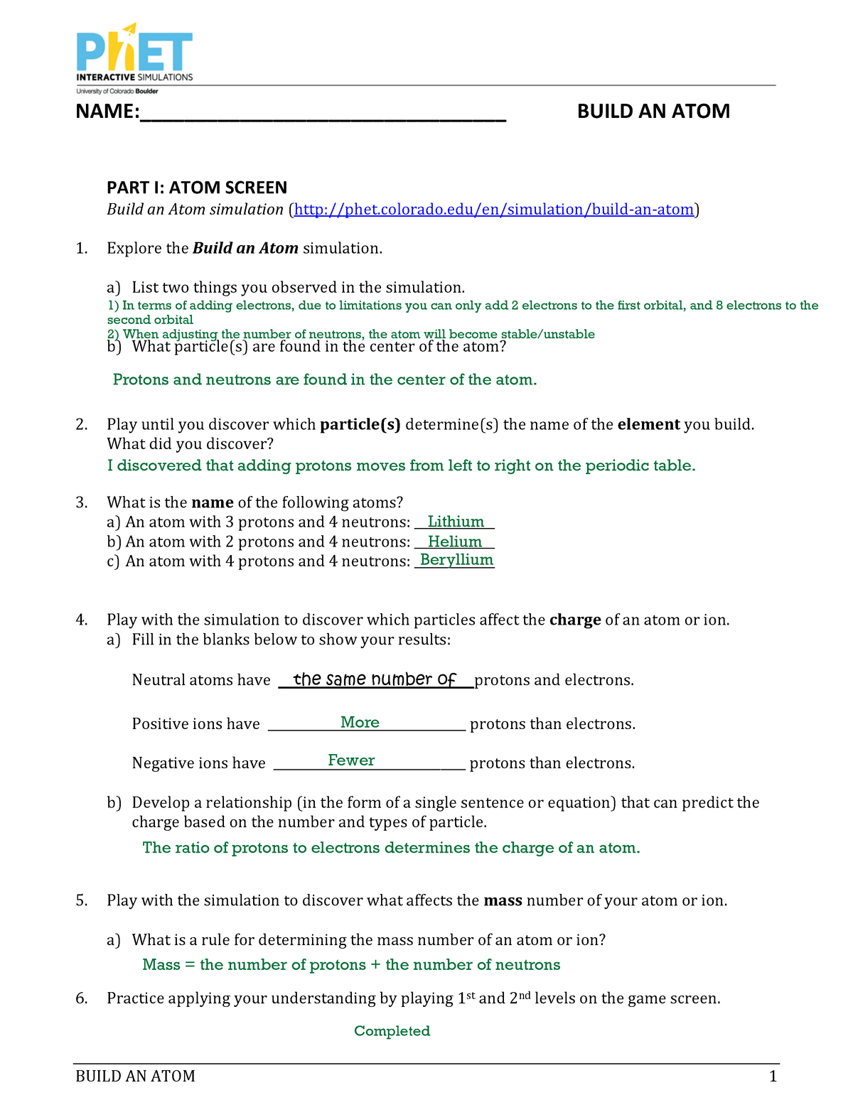 build-an-atom-worksheet-answers
