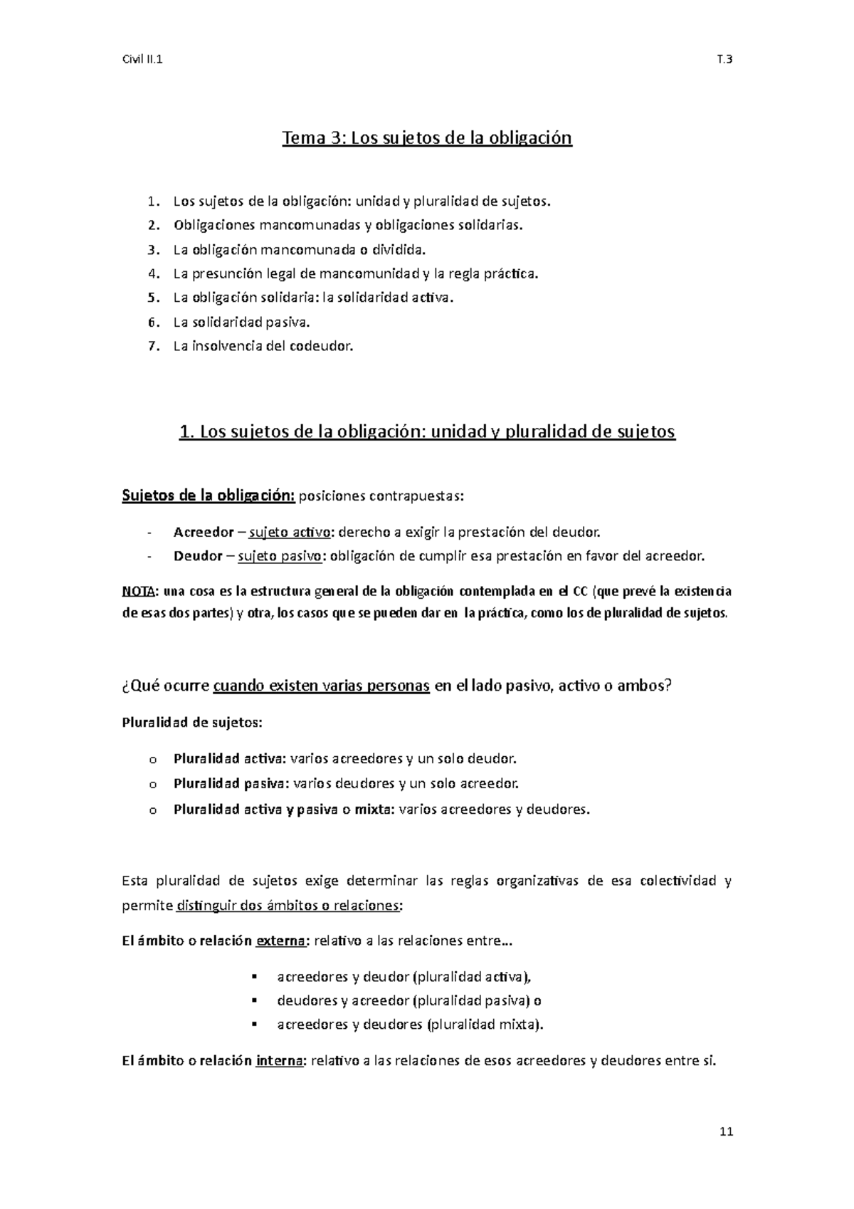 Tema 3 sujetos de la obligación - Tema 3: Los sujetos de la obligación ...