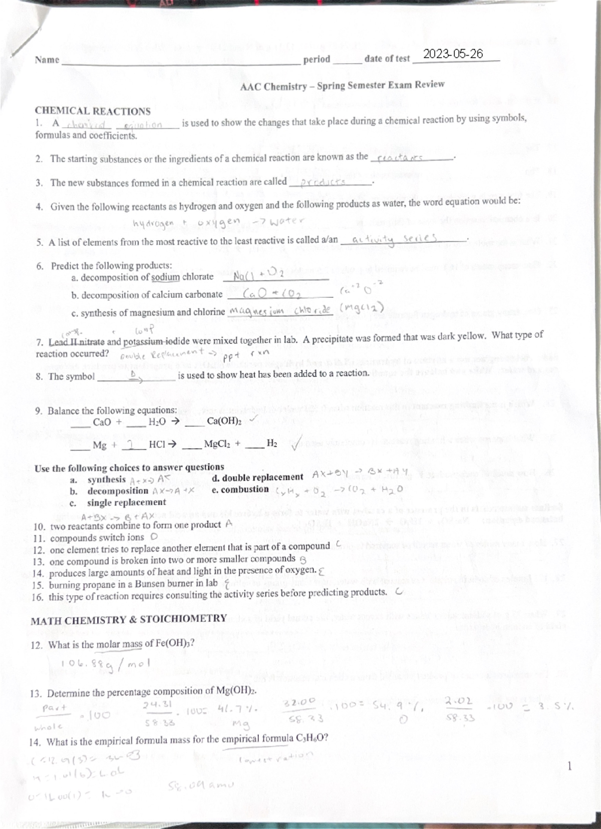 chem-semester-2-review-2023-05-studocu