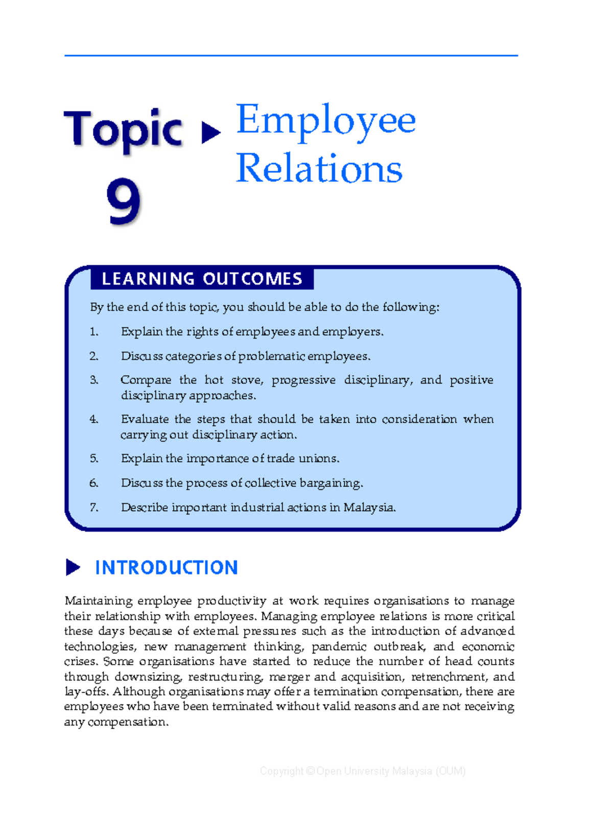 HR Topic 9 Human resources subject notes INTRODUCTION Maintaining