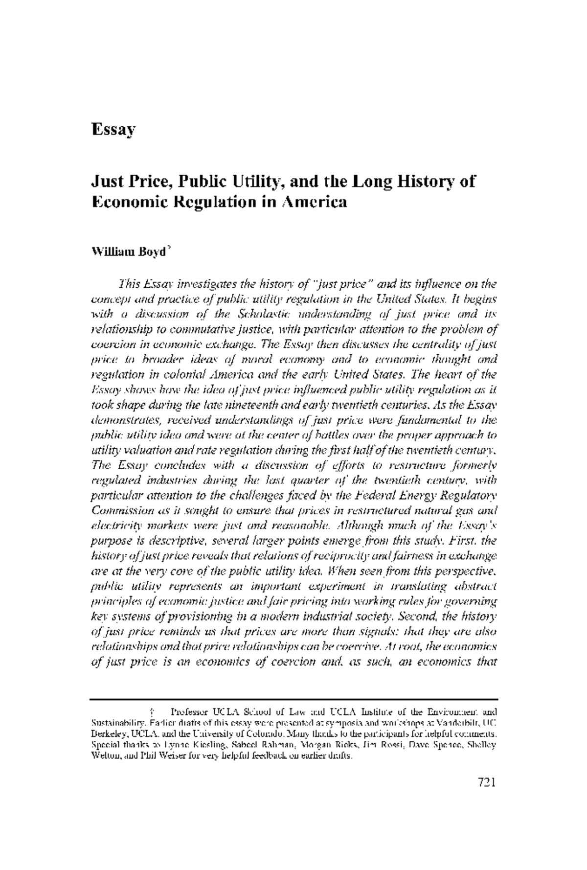 William Boyd Just Price Publi - Essay Just Price, Public Utility, and ...