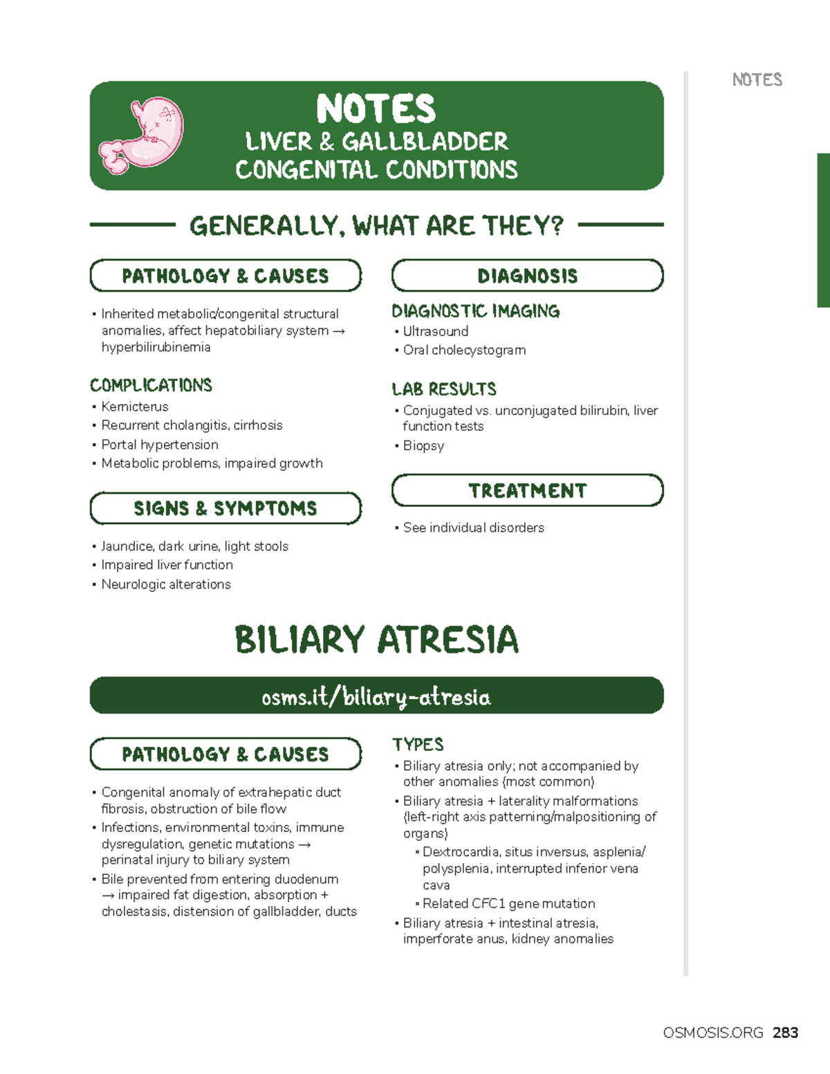 Liver, gallbladder, and pancreas congenital conditions - NOTES NOTES ...