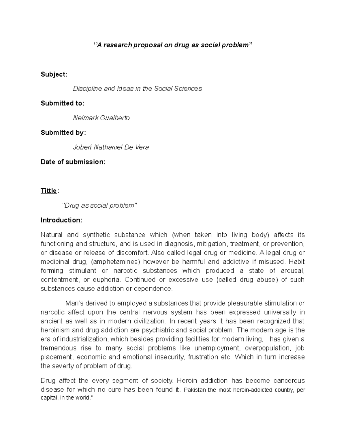 A Research Proposal On Drug As Social Problem A Research Proposal a-research-proposal-on-drug-as-social-problem-a-research-proposal