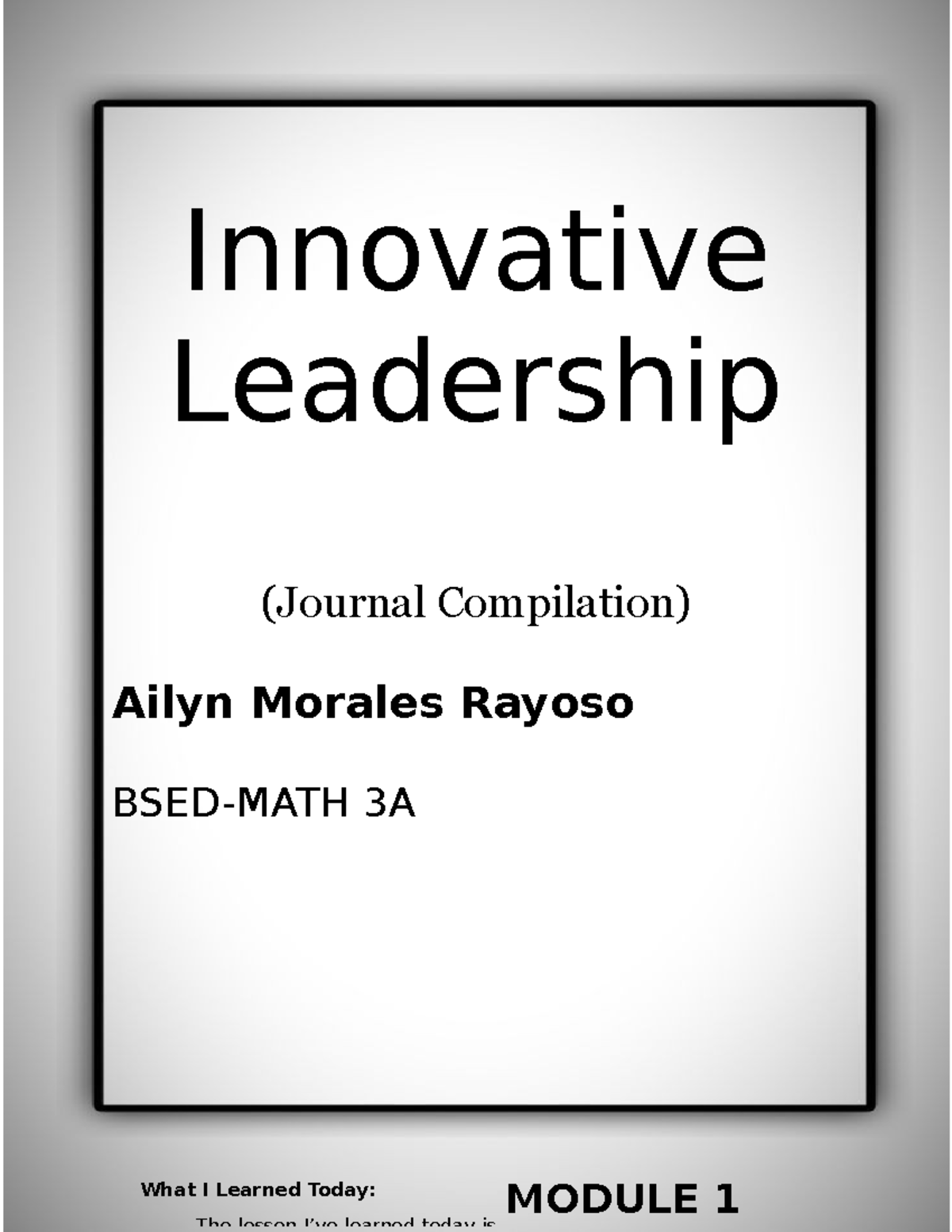 Compilation of Inno-Journal - Innovative Leadership (Journal ...