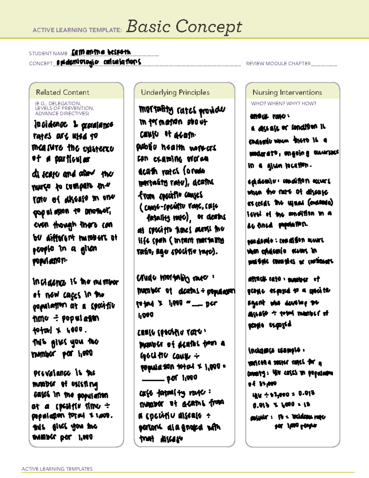 4 Templates - STUDENT NAME ...