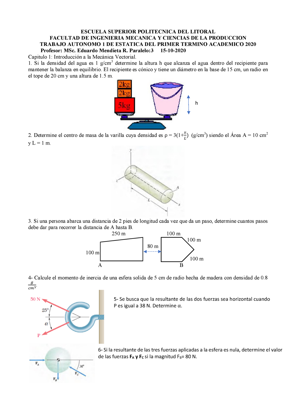 TA-1 Mec Vect 2020b-4 - Ejercicios De Mecánica Vectorial Capítulo 4 ...