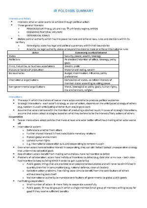 POLS1005 2021-8-13 Guide - POLS Introduction to IR: Foundations and ...