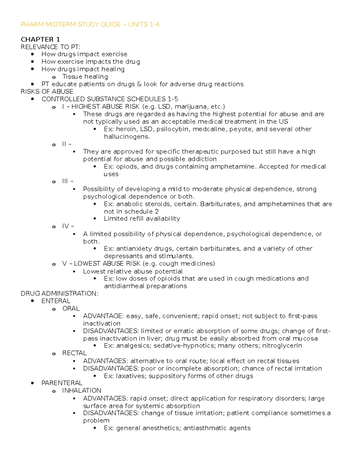 Pharmmidsg - study guide - PHT5375 - Studocu