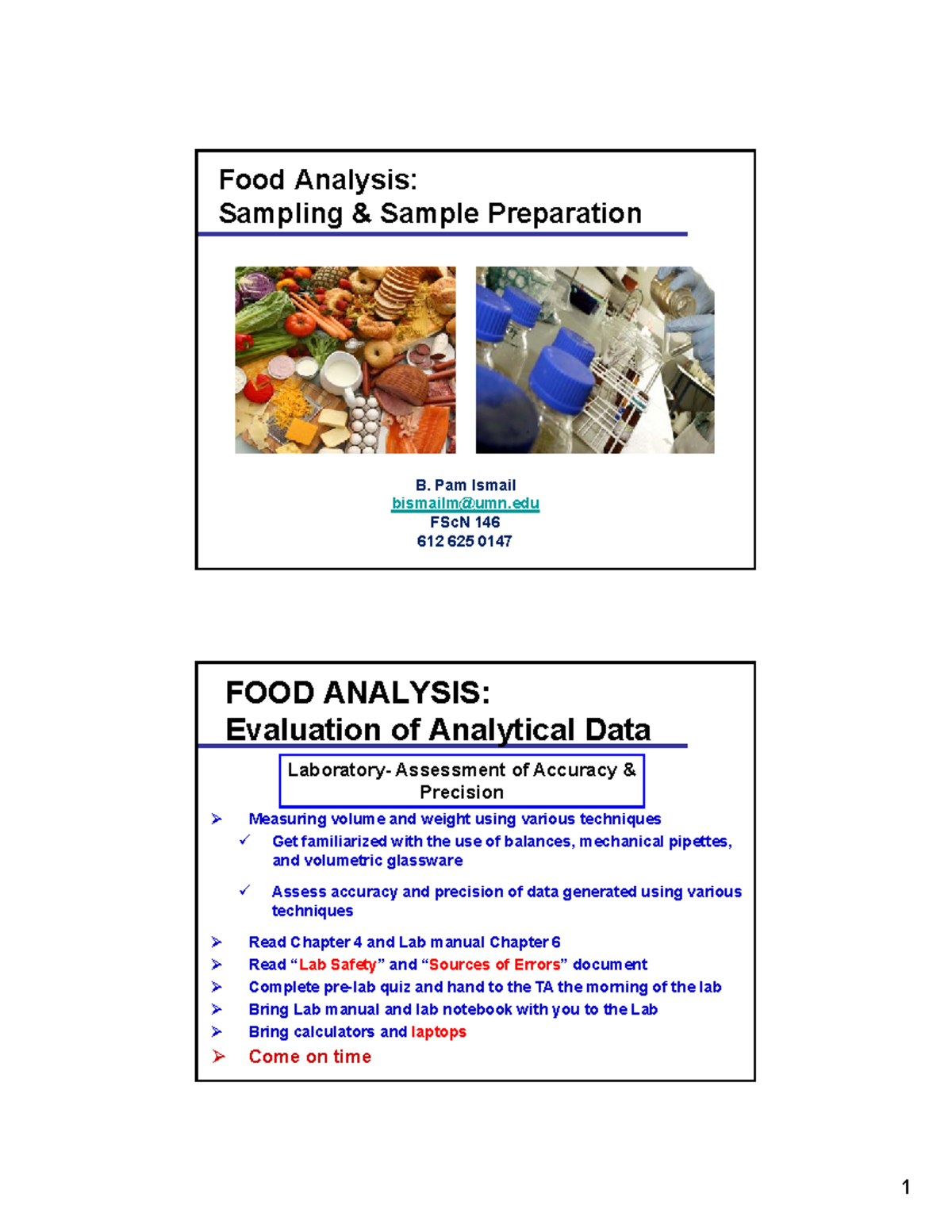 Lect 4 Sampling And Sample Preparation 2018 - Sampling & Sample ...