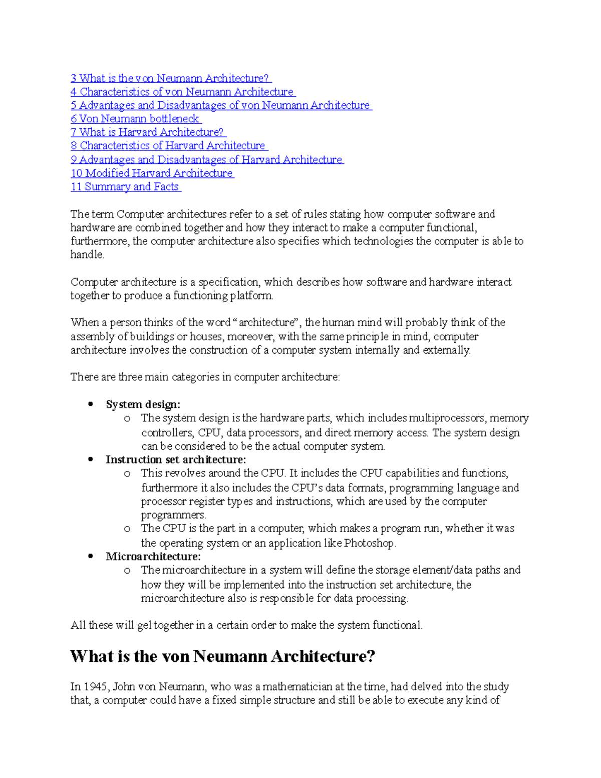 3 What Is The Von Neumann Architecture Computer Architecture Is A 