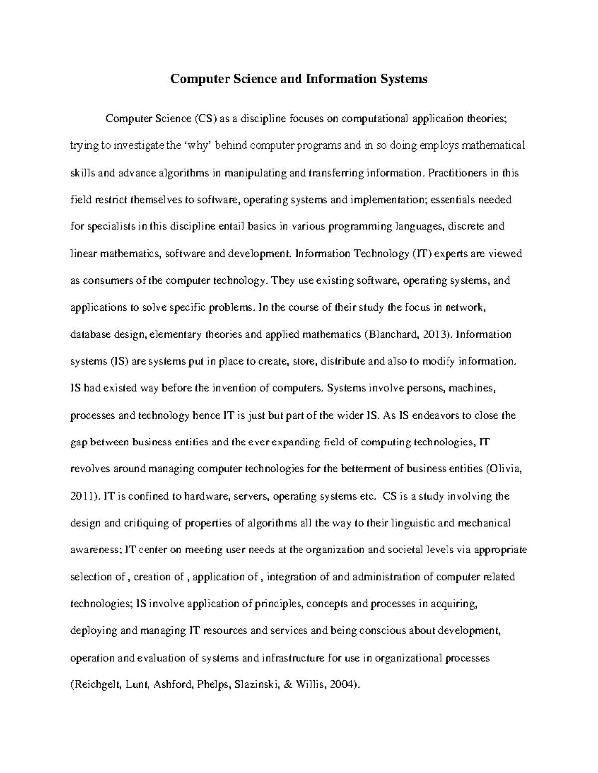 Computer Science and Information Systems - Computer Science and ...