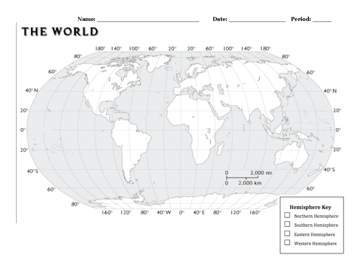 world history map assignment