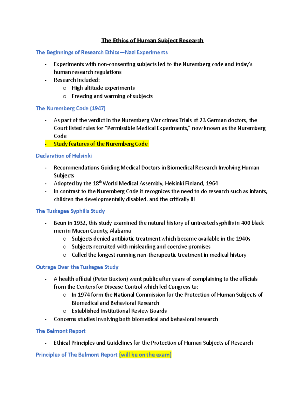 human subjects research ethics case studies