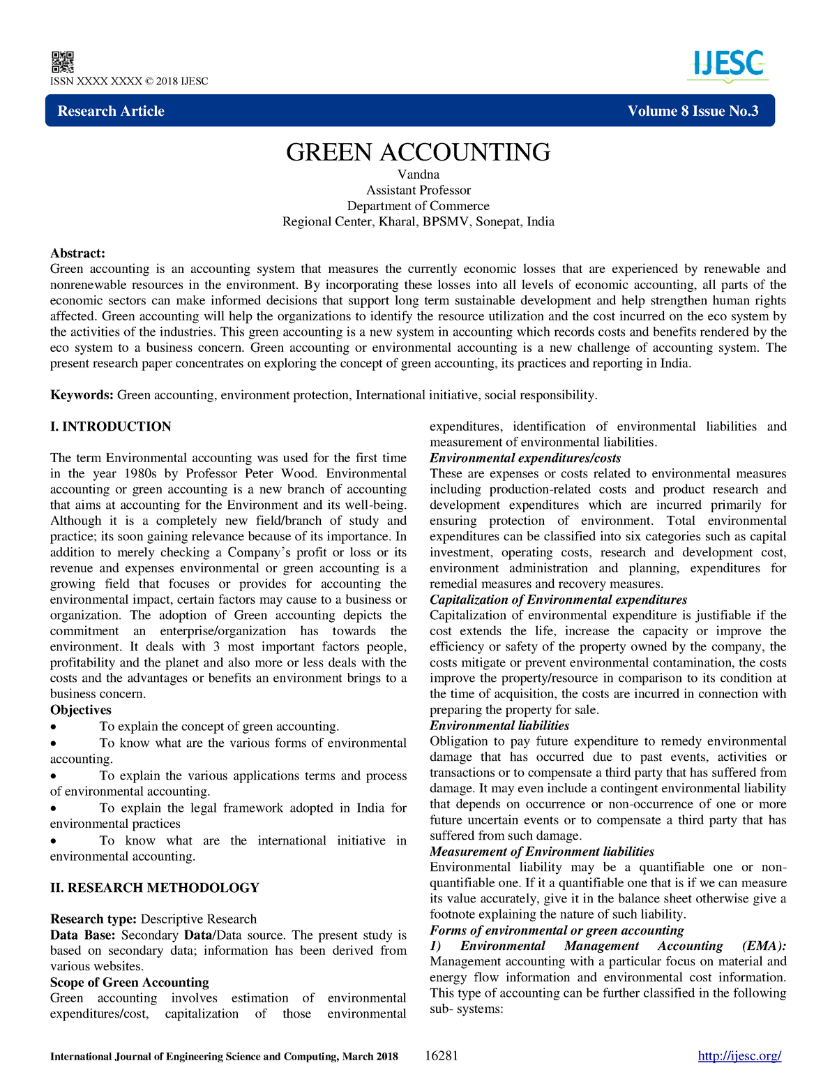 essay green accounting