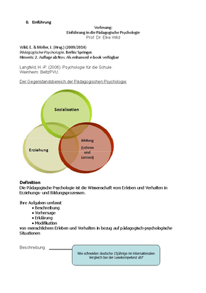 Päda Zusammenfassung Selbstregulation Und Selbstreguliertes Lernen ...