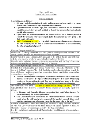 SGS 1 - Introduction to Equity and Trusts - SGS 1 – Introduction to ...