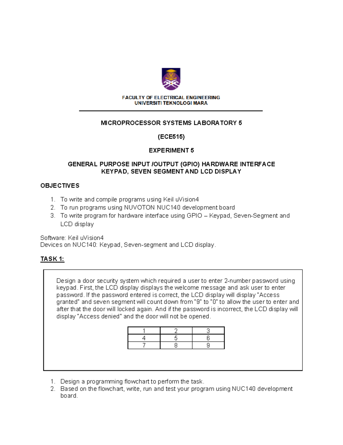 ECE515 Microprocessor LAB 5 Report MICROPROCESSOR SYSTEMS LABORATORY
