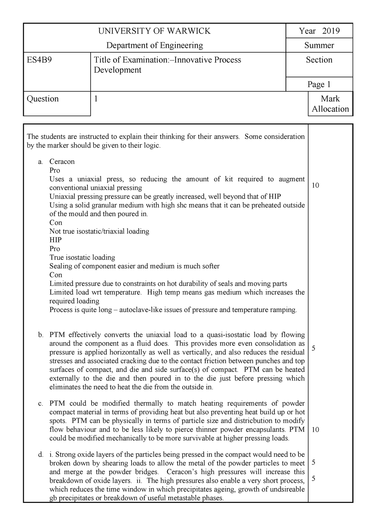 Es4b90 sol - Solutions to Year4 past papers from the 2019 series ...