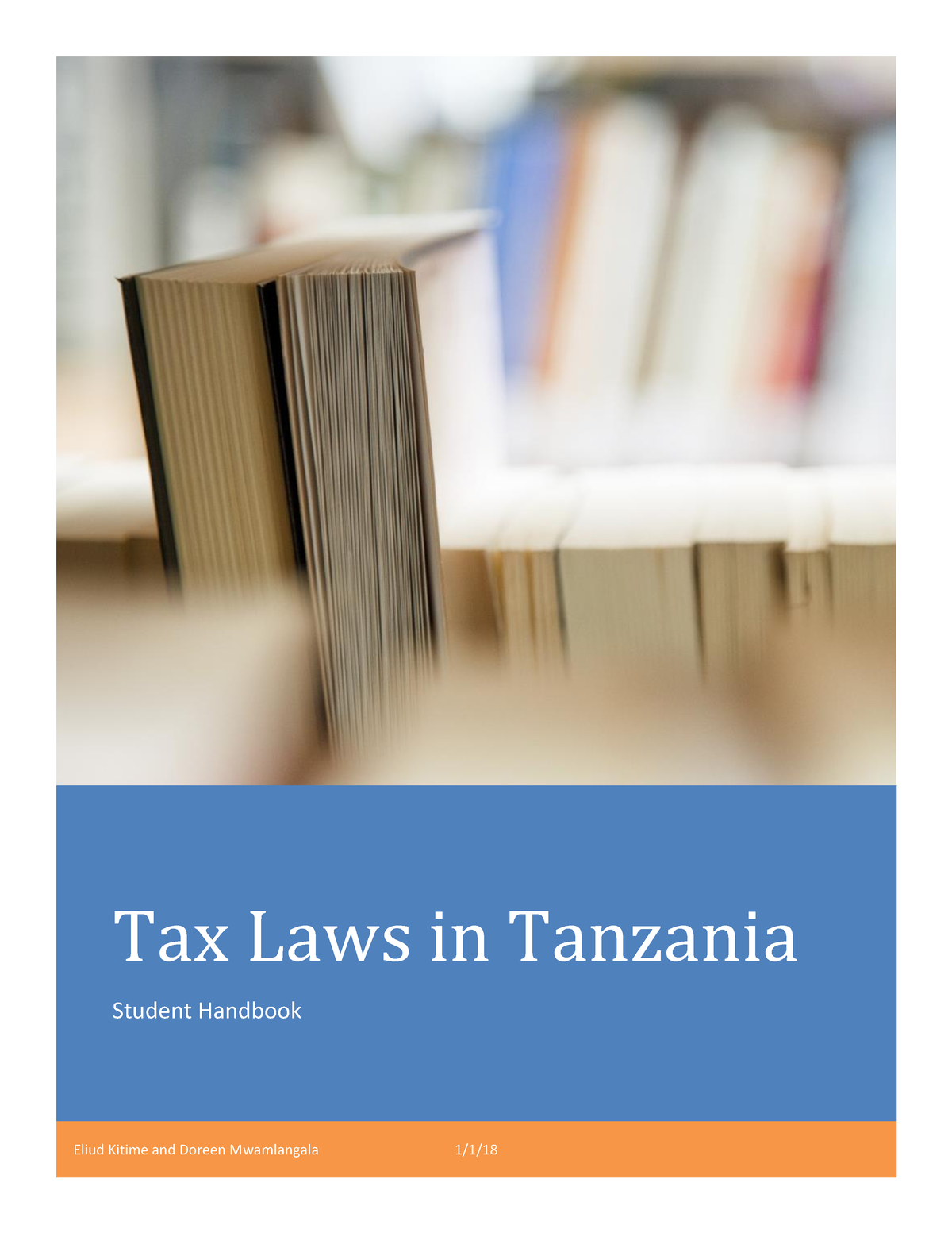 Eliud Kitime, LAWS OF Taxation IN Tanzania - Tax Laws in Tanzania ...