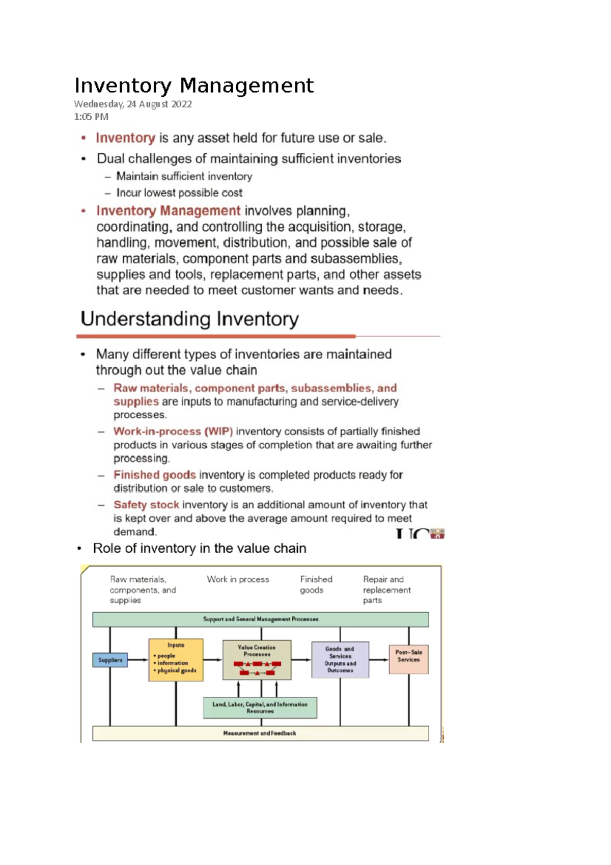 Inventory Management Notes and Examples - Managerial Decision Making ...
