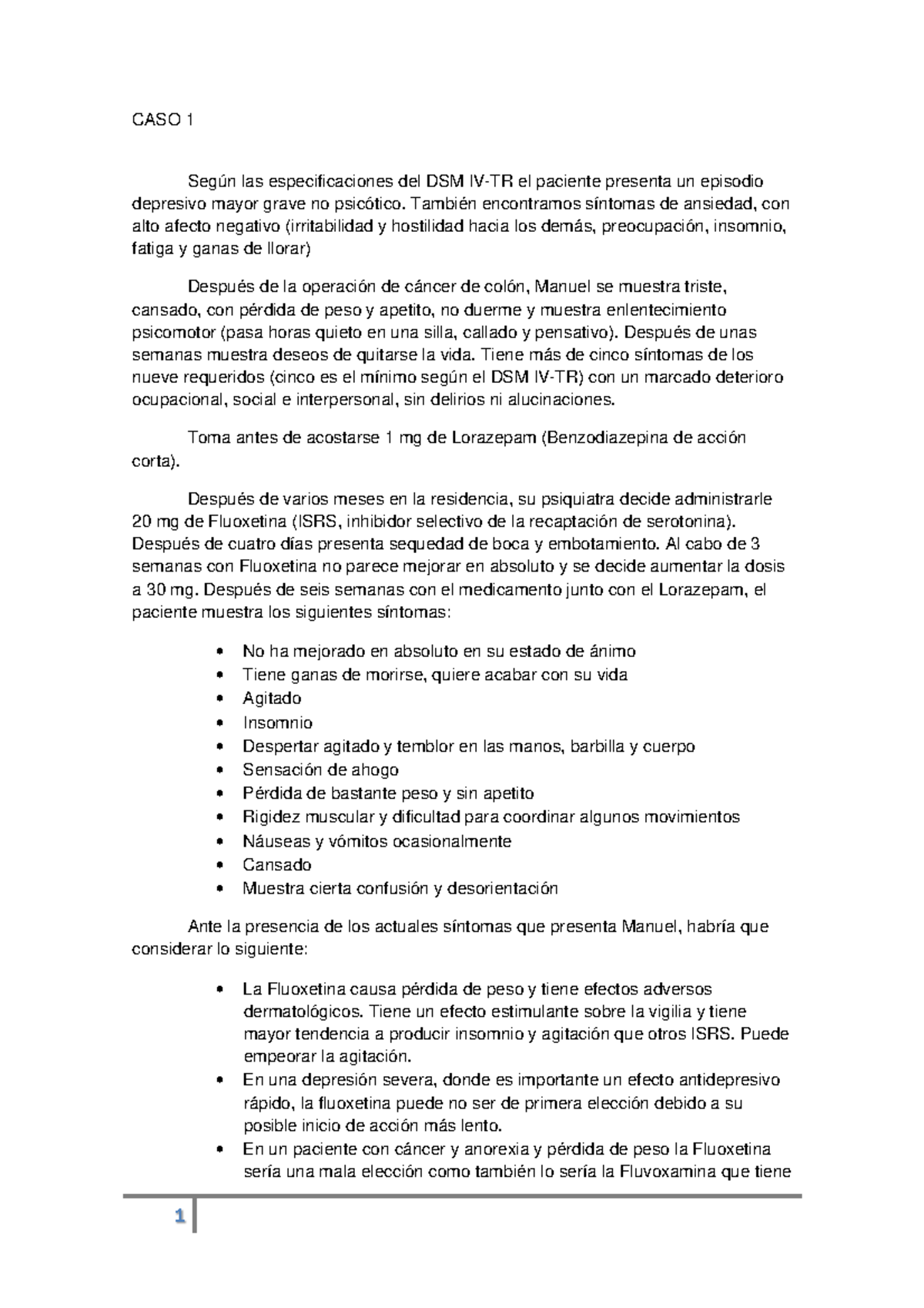 lorazepam y perdida de peso