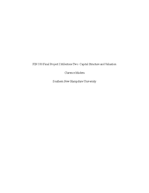 Final Project 2 introduction - FIN330 - SNHU - Studocu