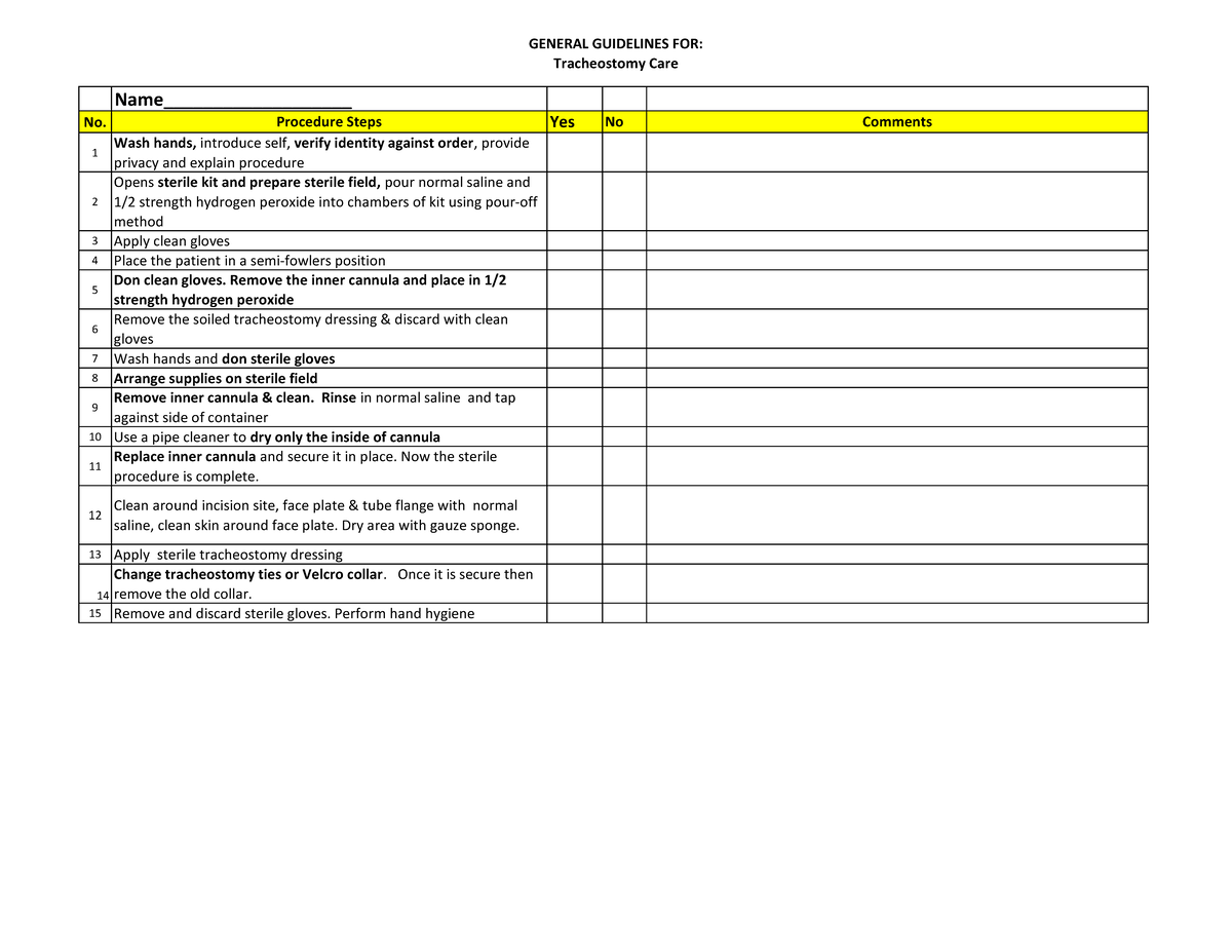 3313 Peer to Peer Guidelines 1 - GENERAL GUIDELINES FOR: Tracheostomy ...