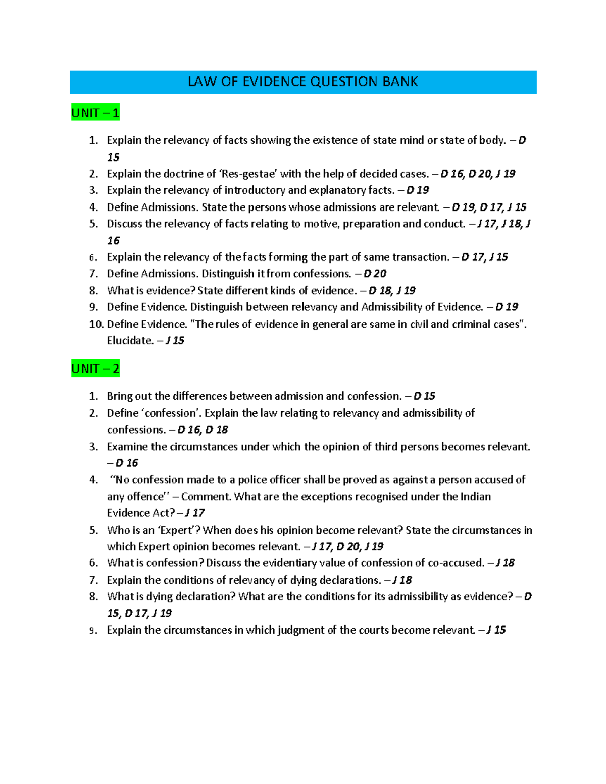 QB-Evidence - Notes for quick learning and short timing revisions ...