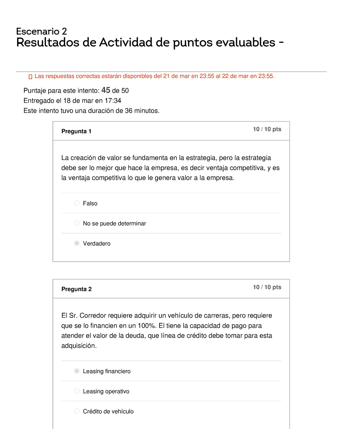 Historial De Exámenes Actividad De Puntos Evaluables - Escenario 2 ...