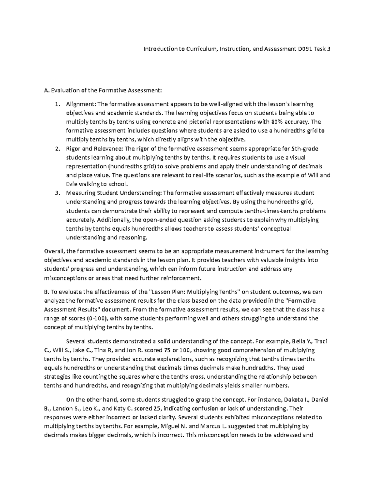 Curr Task 3 - Pass First Try - D091 - WGU - Studocu