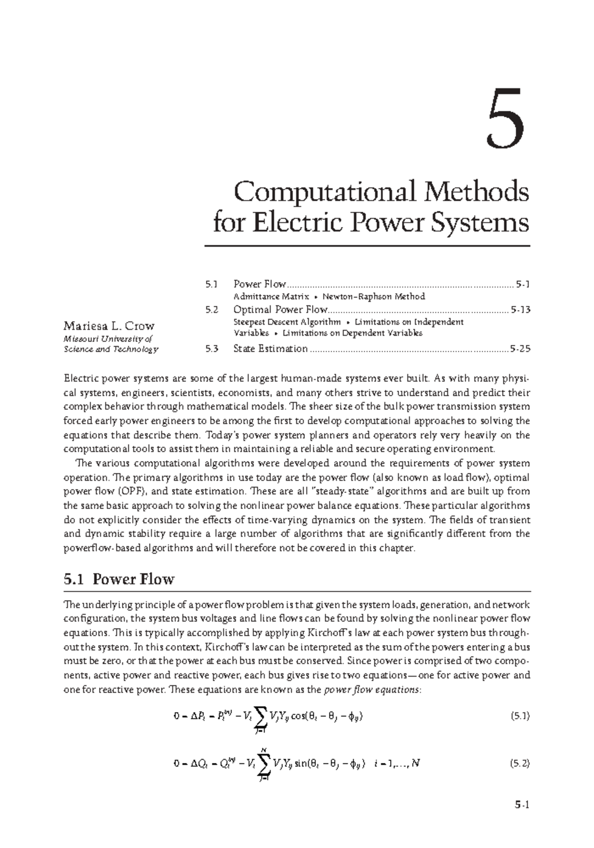 Power Systems (28) 5 Electric power systems are some of the