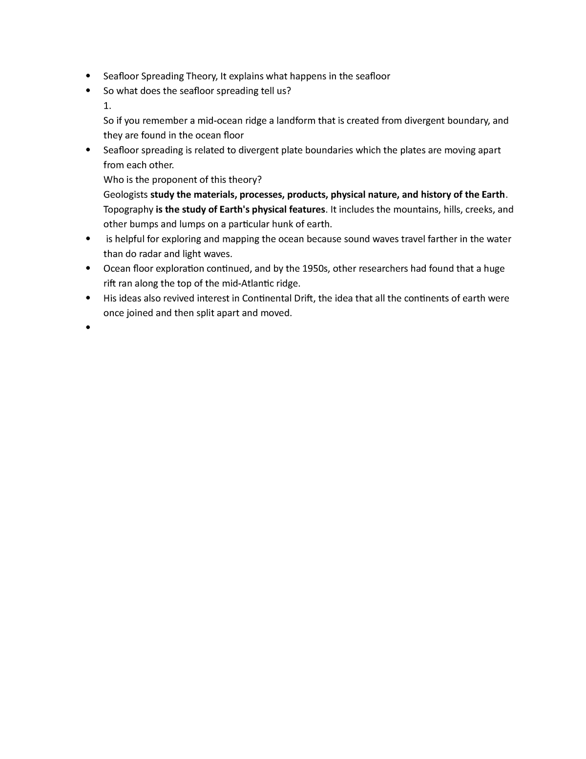 Seafloor Spreading Theory - So if you remember a mid-ocean ridge a ...