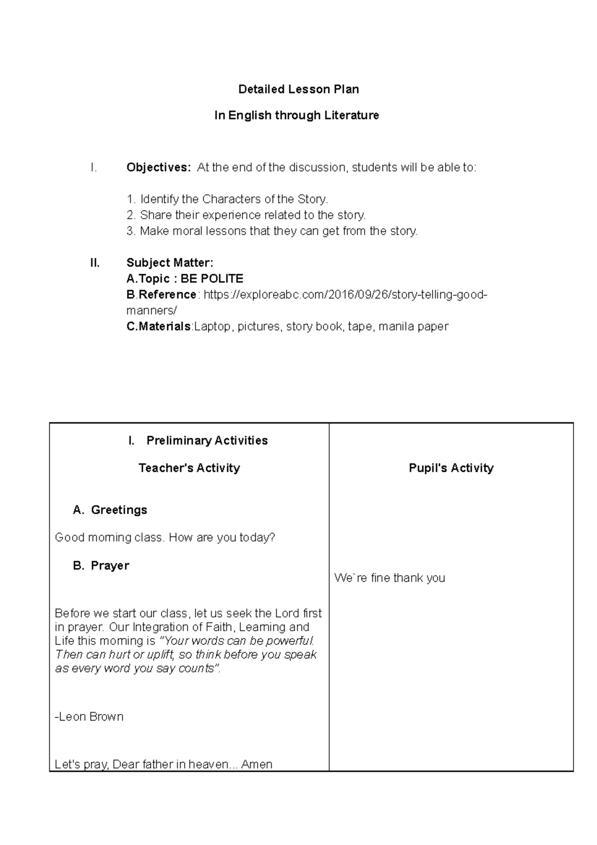 Inbound 8787010303775900016 - Detailed Lesson Plan In English through ...