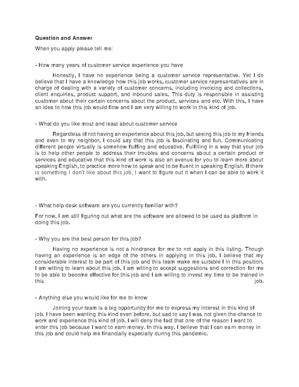 Interview answers that will help you - Question and Answer When you ...