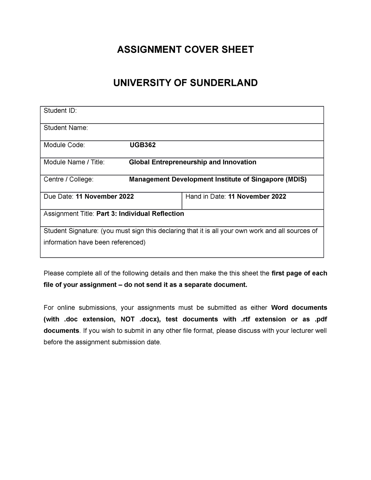 assignment sunderland ac uk