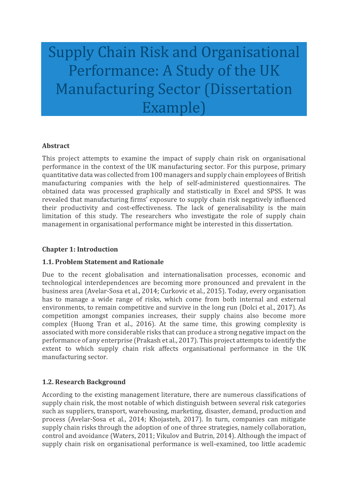 supply chain management dissertation titles