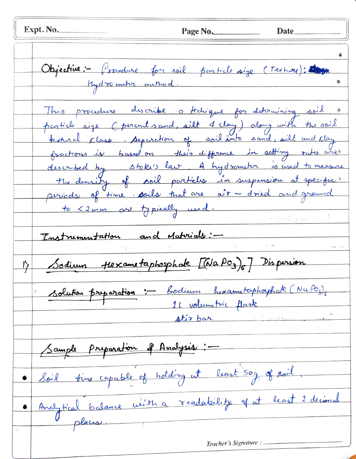 Soil Physics Practice By Ujjwal Msc Ag Soil Science S Teacher Signature Teadabli At