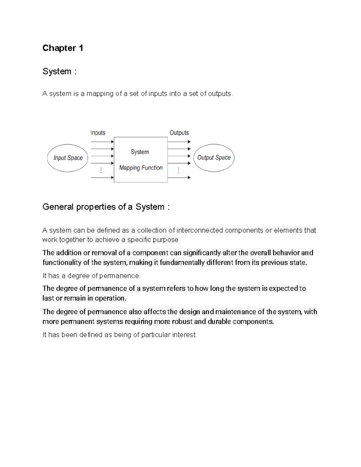 Real Time System - Chapter 1 System : A system is a mapping of a set of ...