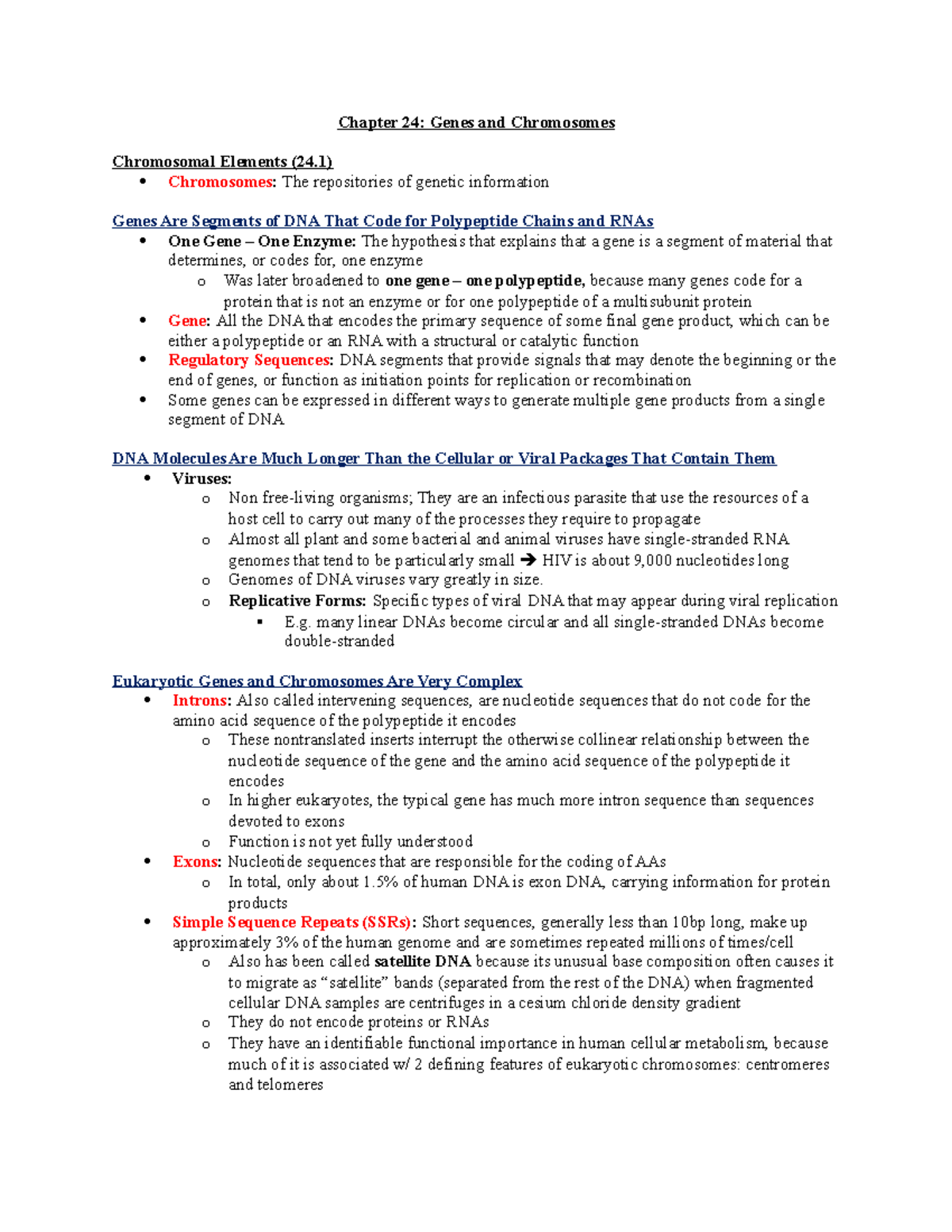 Exam 3 - Extensive notes over topics covered on Exam 3 - Chapter 24 ...