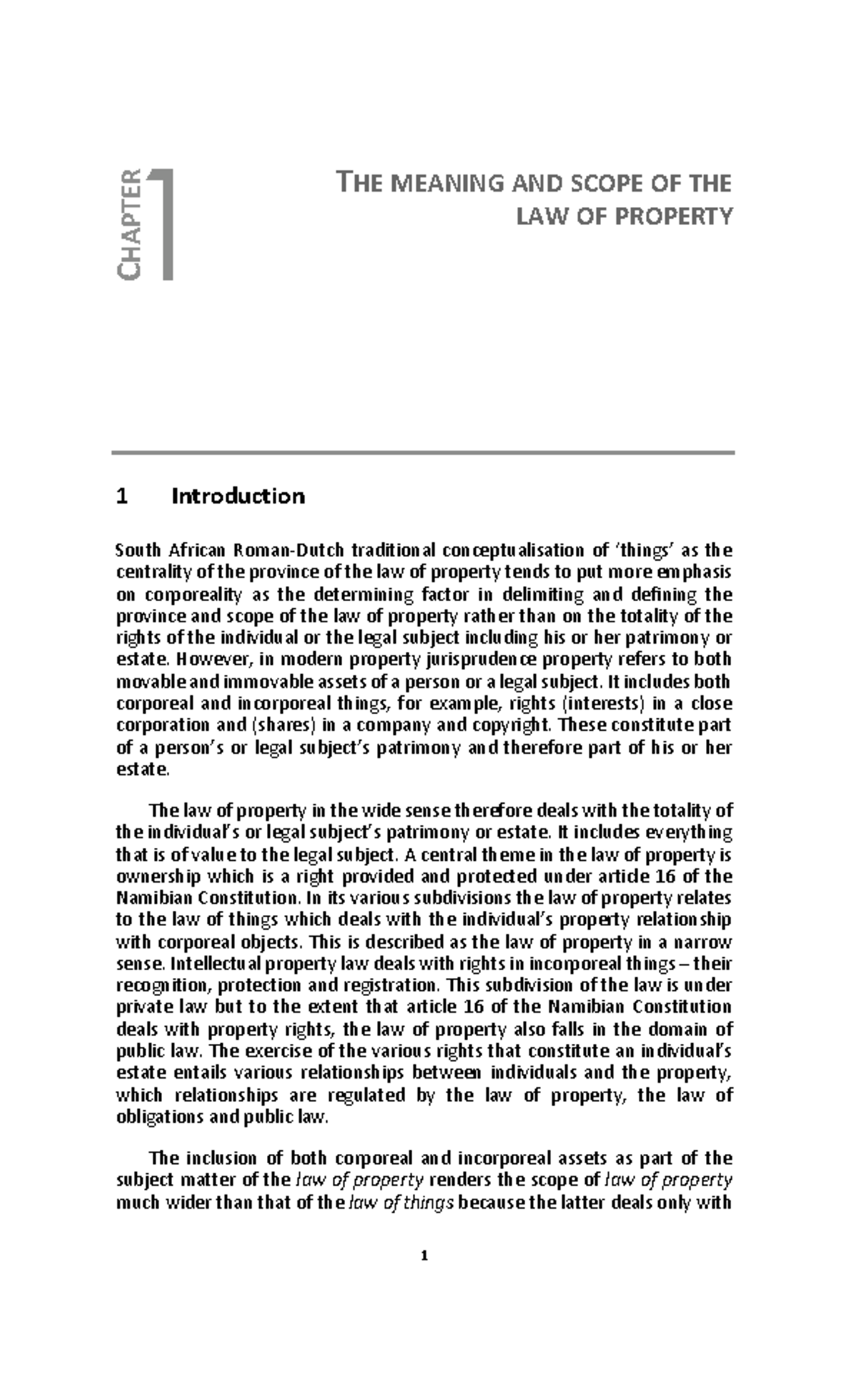 Chapter 1 NLL No 2 - 1 1 Introduction South African Roman-Dutch ...